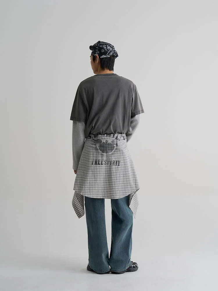 S.W.Smiley Garment-Dyed Short-Sleeve Tee - Ash - Image 5