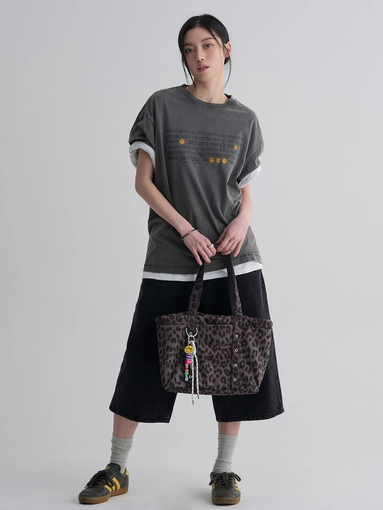 S.W.Smiley Garment-Dyed Short-Sleeve Tee - Ash - Image 6