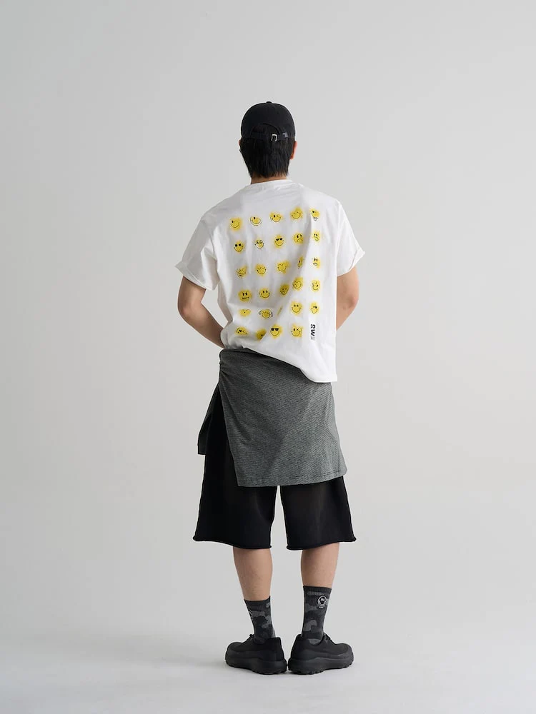 S.W.Smiley Graphic Short Sleeve Tee - White - Image 5