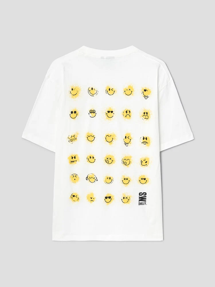S.W.Smiley Graphic Short Sleeve Tee - White - Image 8