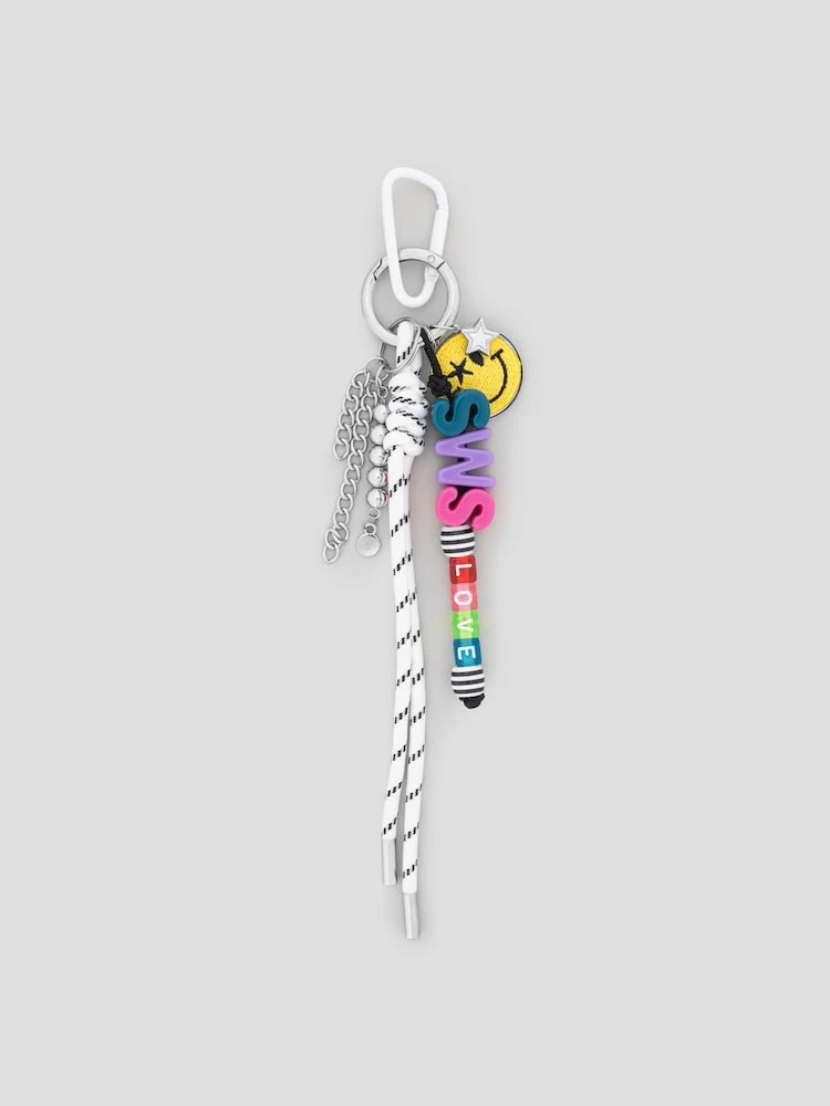 S.W.Smiley Keyring - Light Gray - Image 2