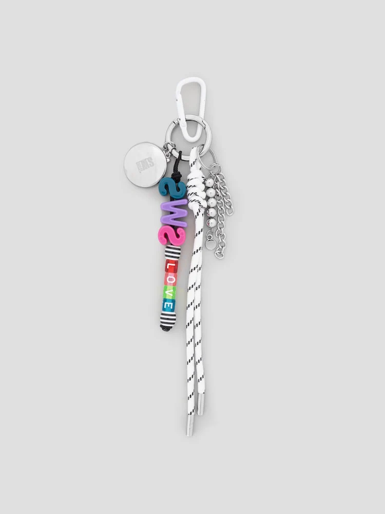 S.W.Smiley Keyring - Light Gray - Image 3
