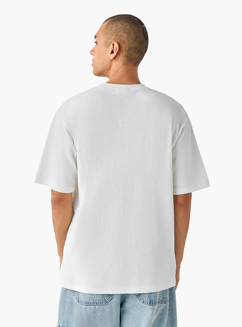 S.W.SMILEY Men Relaxed Fit Crew Neck Short Sleeves T-shirt - Image 3