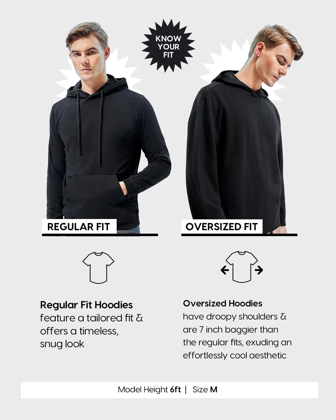 S.W.Smiley Men's Gardenia Rebound Graphic Printed Oversized Hoodies - Image 3