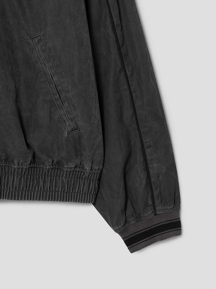 S.W.Smiley Natural Varsity Jacket - Ash - Image 11