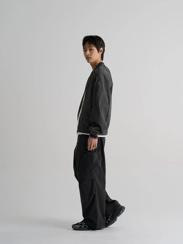 S.W.Smiley Natural Varsity Jacket - Ash - Image 3