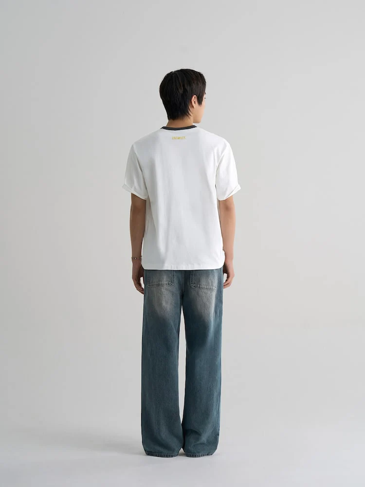 S.W.Smiley Signature Graphic Short Sleeve Tee - White - Image 5