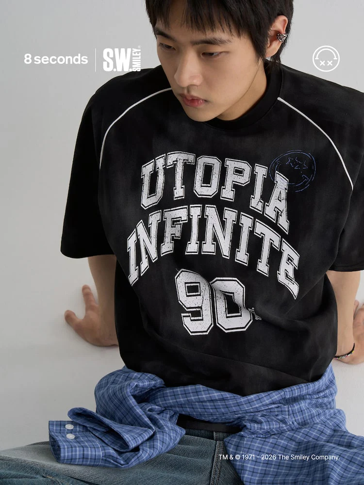 S.W.Smiley Sporty Short Sleeve Tee - Black