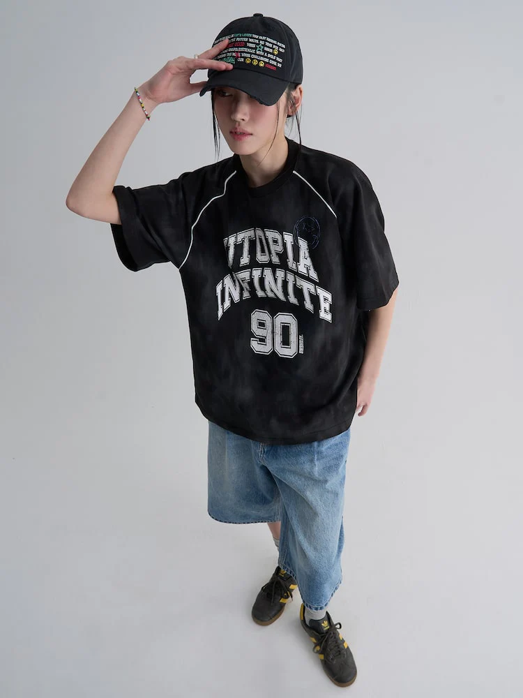 S.W.Smiley Sporty Short Sleeve Tee - Black - Image 6