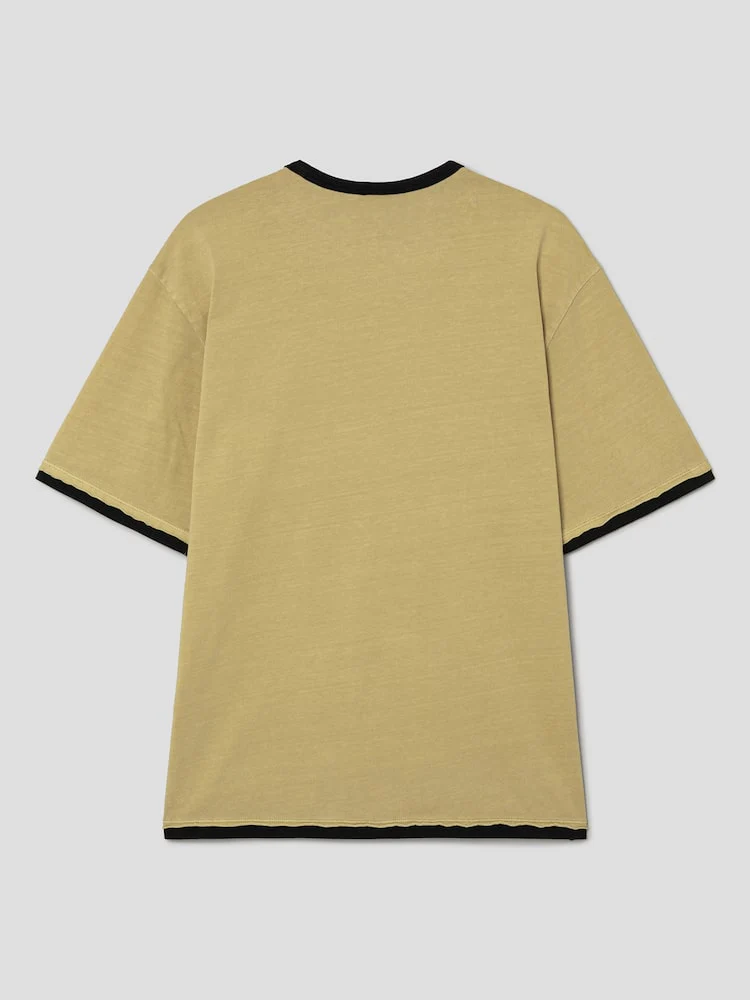 S.W.Smiley Garment-Dyed Short-Sleeve Tee - Yellow - Image 8