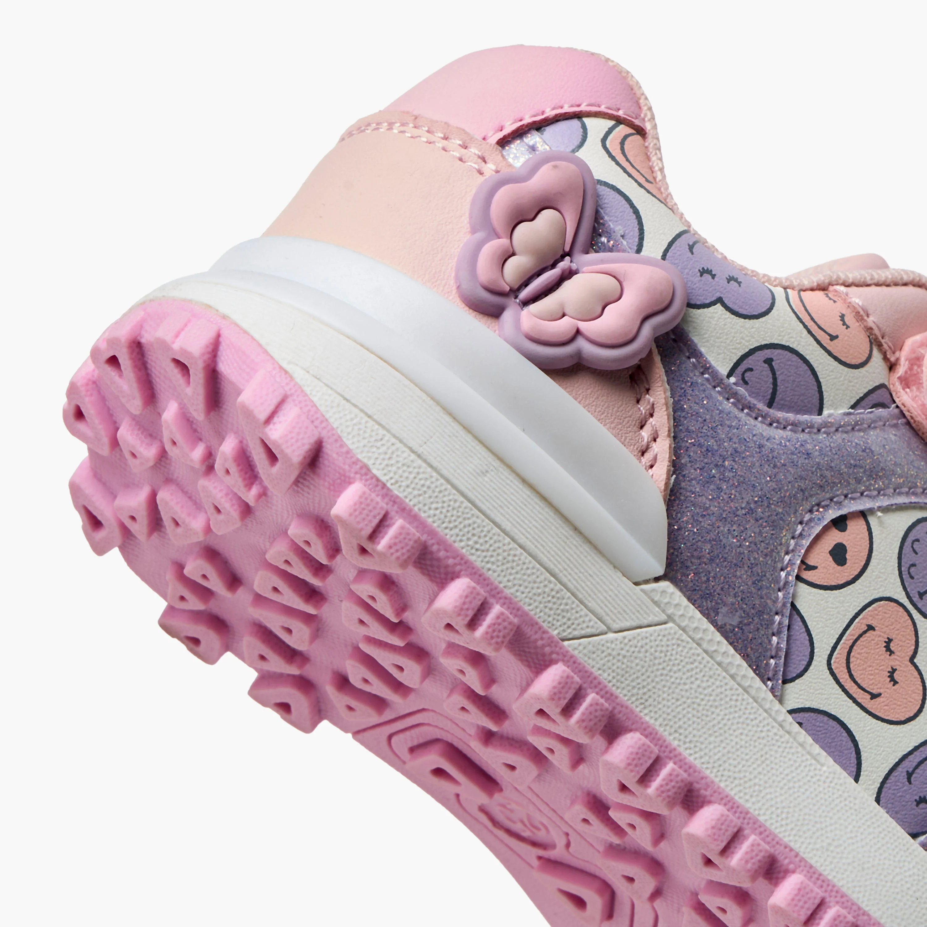 SmileyWorld Girls Hook and Loop Ankle Sneakers - Image 4