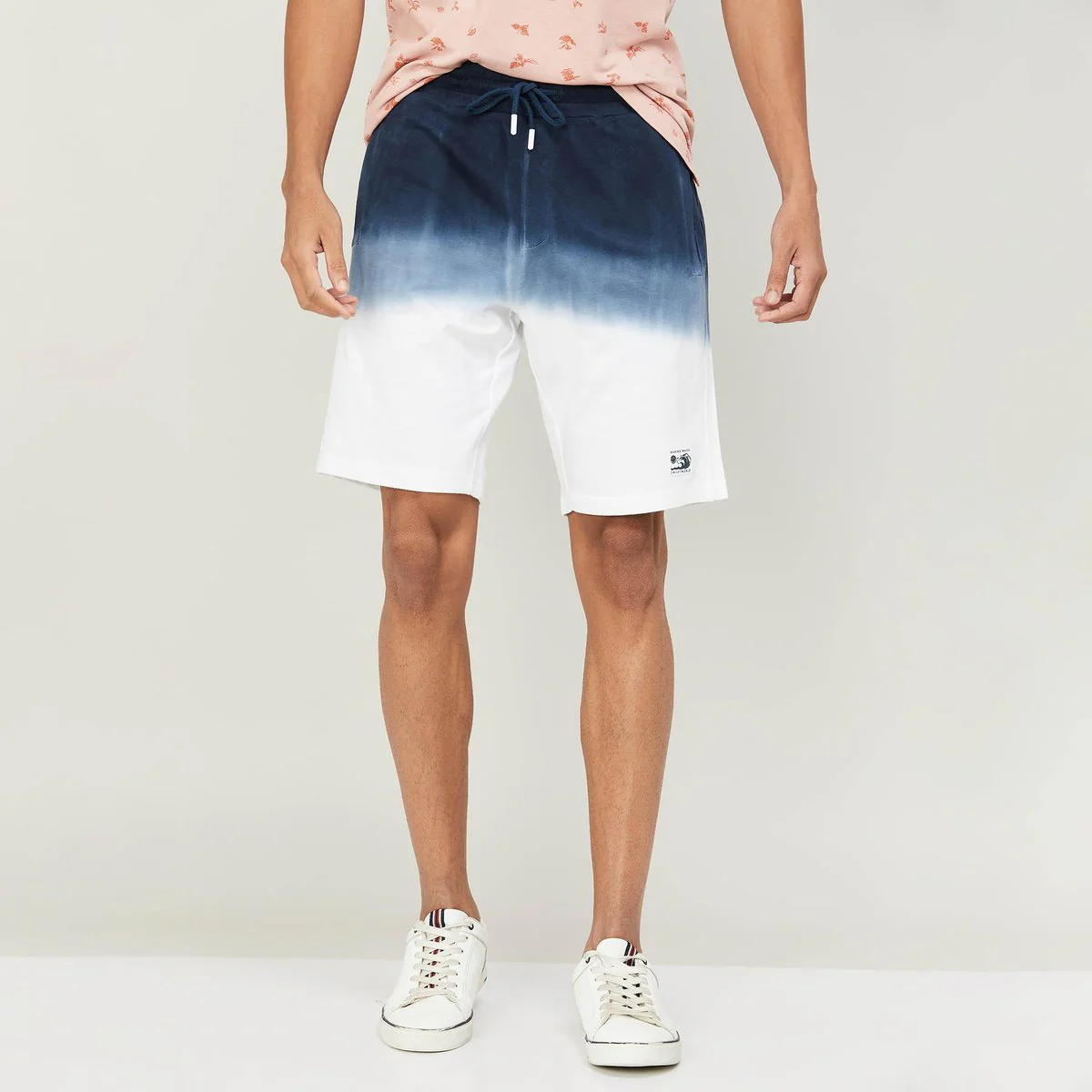 SMILEY Men Tie-Dye Print Shorts With Drawstring - Image 8