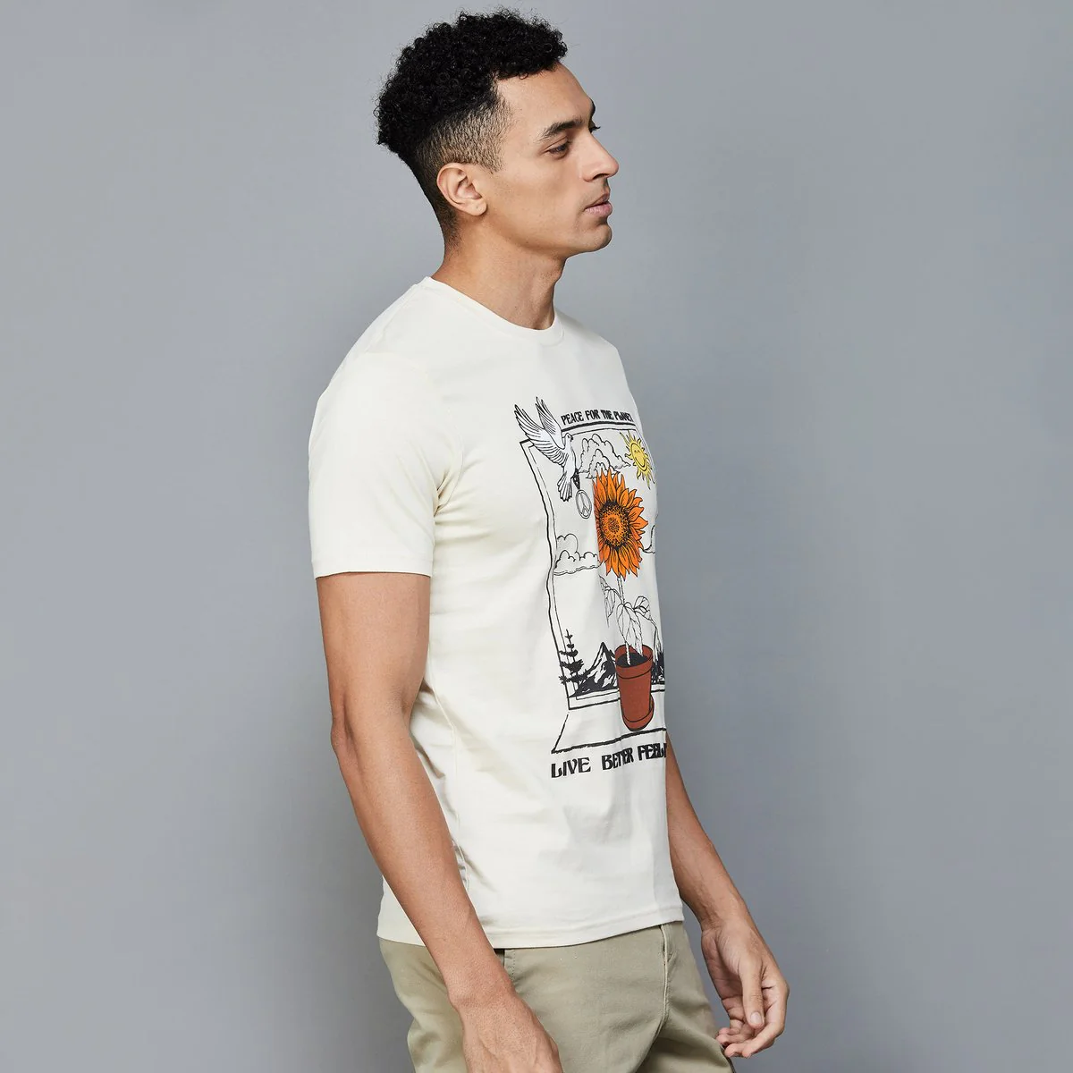 Smiley World Men Graphic Printed Regular Fit T-Shirt - Image 3