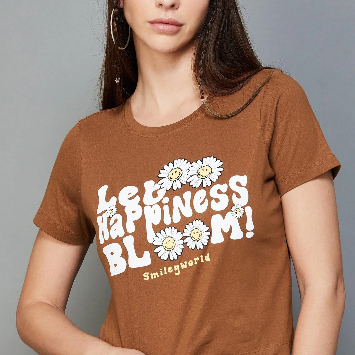 SmileyWorld Women Printed Round Neck T-Shirt - Image 4