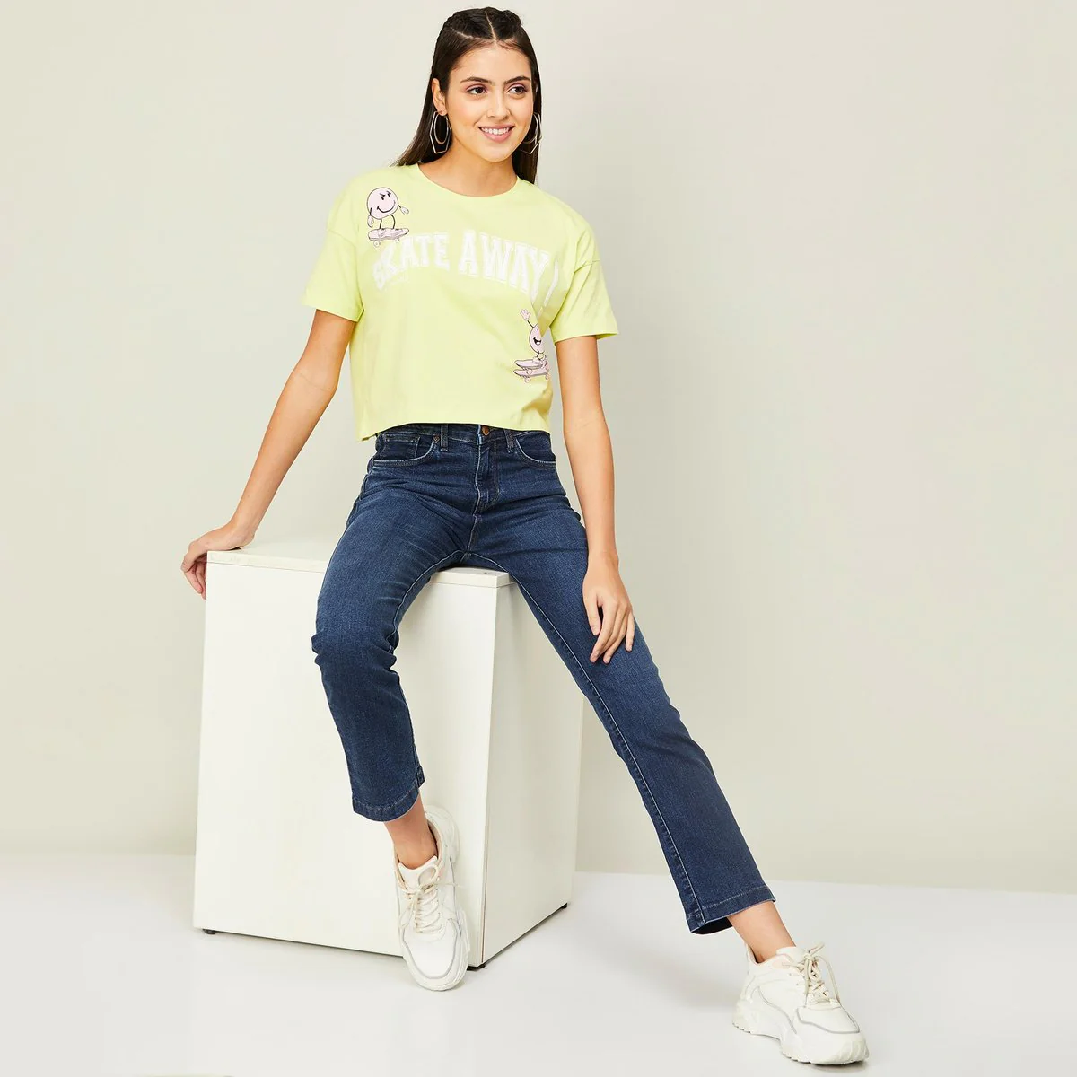 SmileyWorld Women Printed Round Neck T-Shirt - Image 2