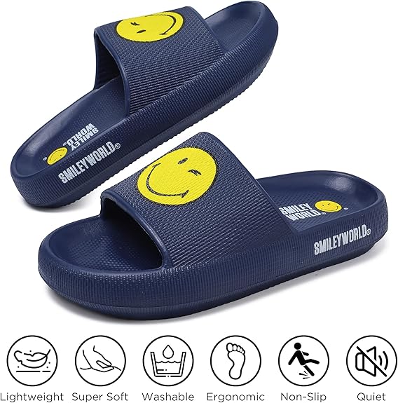 SmileyWorld Bathing Slides Navy Blue - Image 2