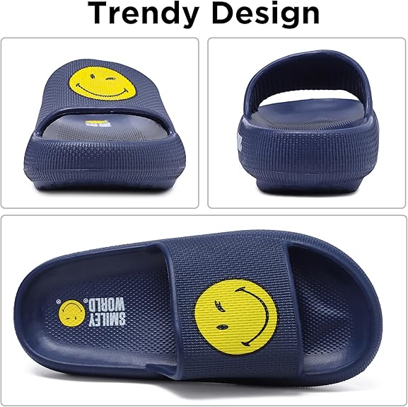 SmileyWorld Bathing Slides Navy Blue - Image 3