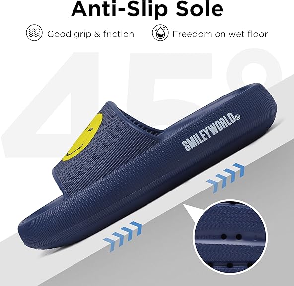 SmileyWorld Bathing Slides Navy Blue - Image 4