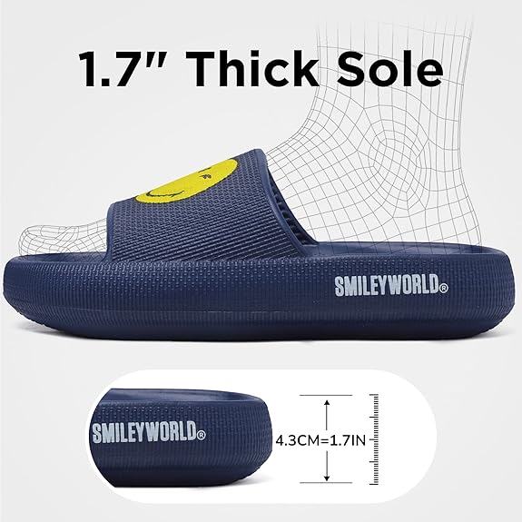 SmileyWorld Bathing Slides Navy Blue - Image 6