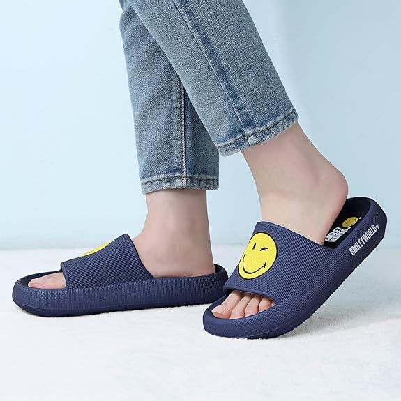 SmileyWorld Bathing Slides Navy Blue - Image 7