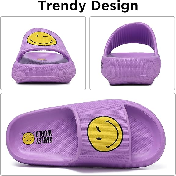 SmileyWorld Bathing Slides Purple - Image 3