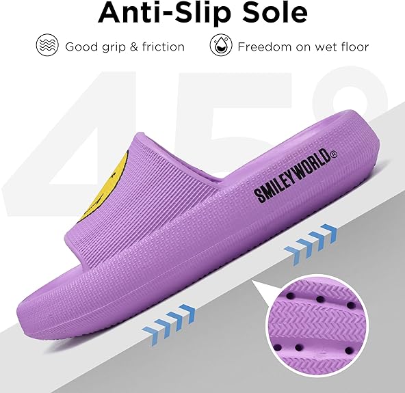 SmileyWorld Bathing Slides Purple - Image 4
