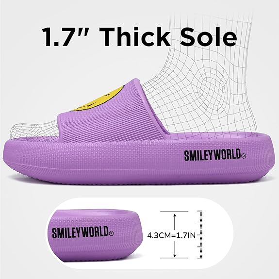 SmileyWorld Bathing Slides Purple - Image 6
