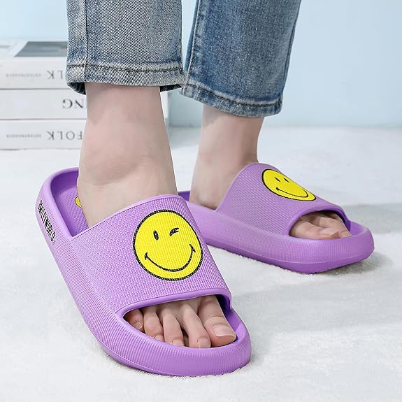 SmileyWorld Bathing Slides Purple - Image 7