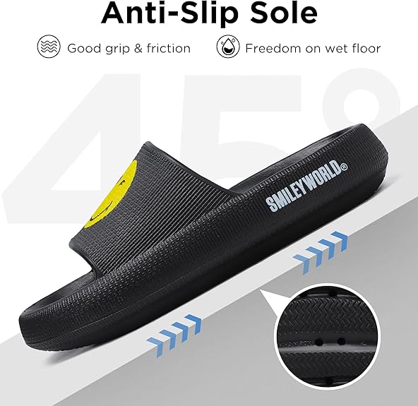 SmileyWorld Bathing Slides Black - Image 4