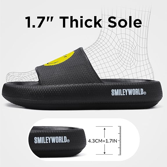 SmileyWorld Bathing Slides Black - Image 6