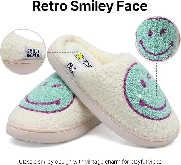 SmileyWorld Bathing Slippers White/Light Blue - Image 2