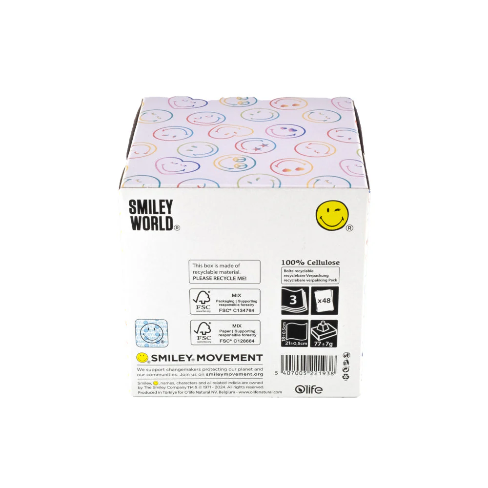 SmileyWorld® Ultra Soft Tissues 3-Design - Cube Box, 20-Pack - Image 7