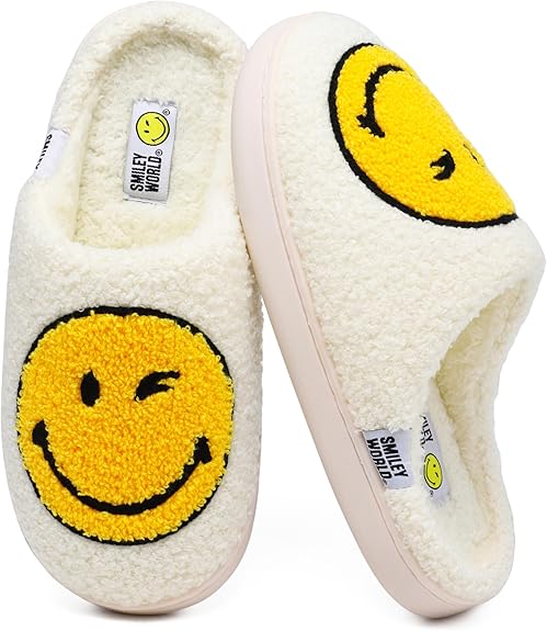 SmileyWorld Bathing Slippers White/Yellow - Image 6