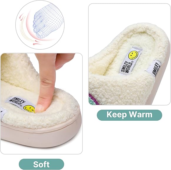 SmileyWorld Bathing Slippers White/Blue - Image 4