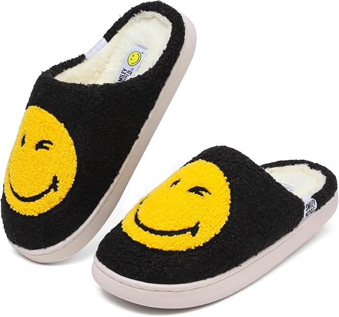 SmileyWorld Bathing Slippers Black/Yellow - Image 3