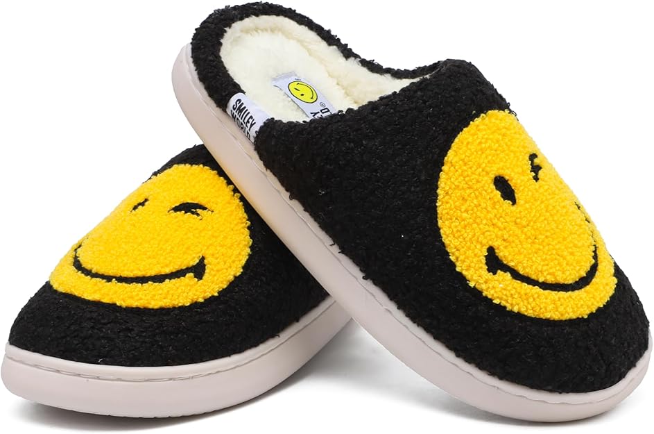 SmileyWorld Bathing Slippers Black/Yellow - Image 4