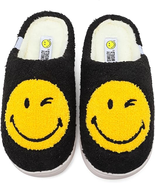 SmileyWorld Bathing Slippers Black/Yellow - Image 5