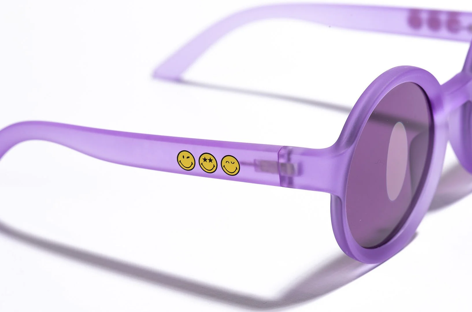 SmileyWorld Baby Sunglasses Round Coral Purple - Image 4