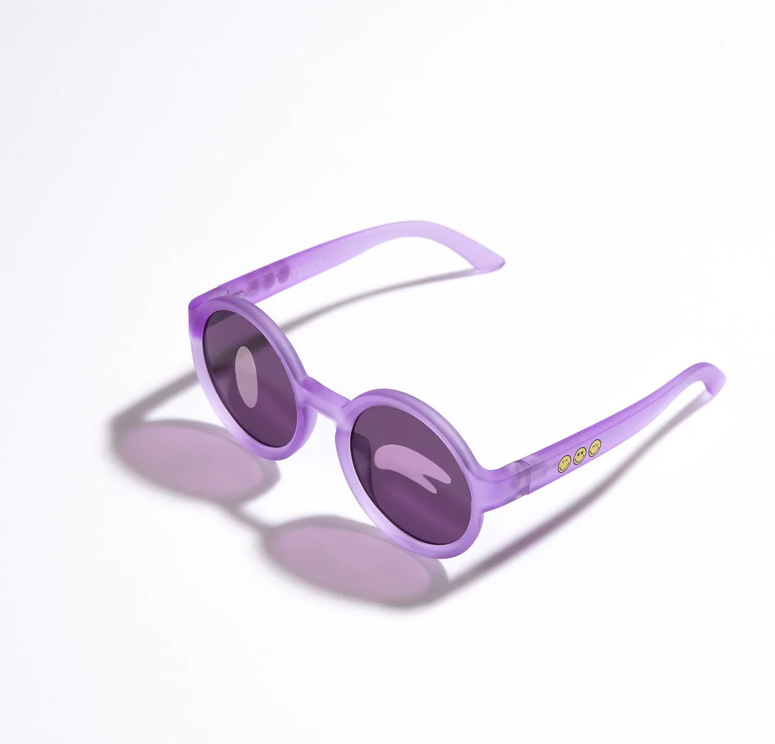 SmileyWorld Baby Sunglasses Round Coral Purple - Image 8