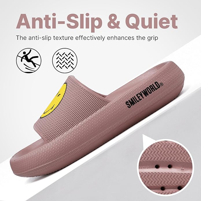 SmileyWorld Bathing Slides Mauve - Image 4