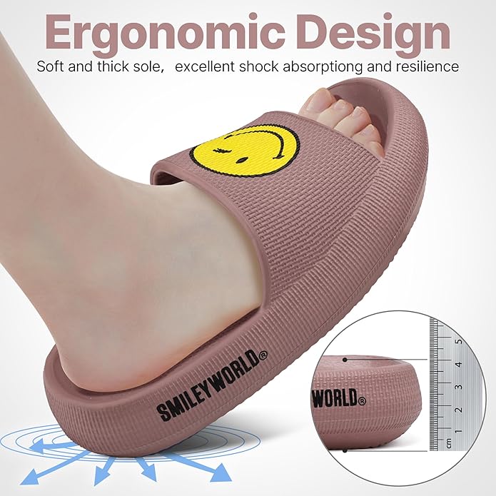 SmileyWorld Bathing Slides Mauve - Image 5