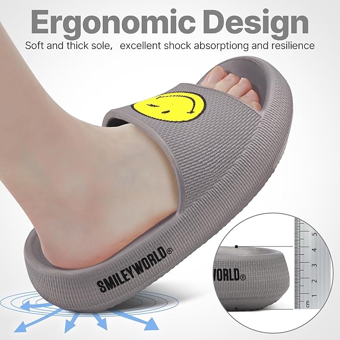 SmileyWorld Bathing Slides Grey - Image 5
