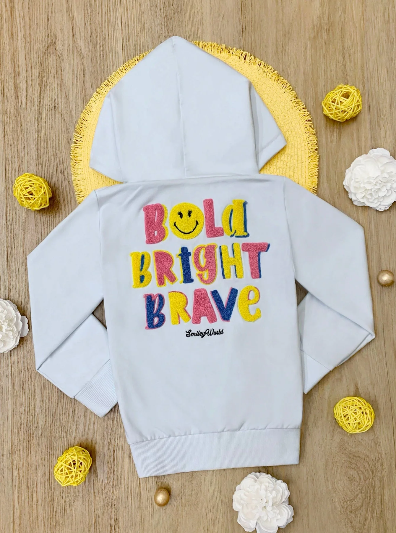 SmileyWorld Bold, Bright, Brave Zip-Up Hoodie - Image 2