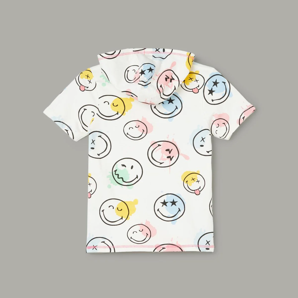 SmileyWorld Boys Hooded Printed T-Shirt - Image 2