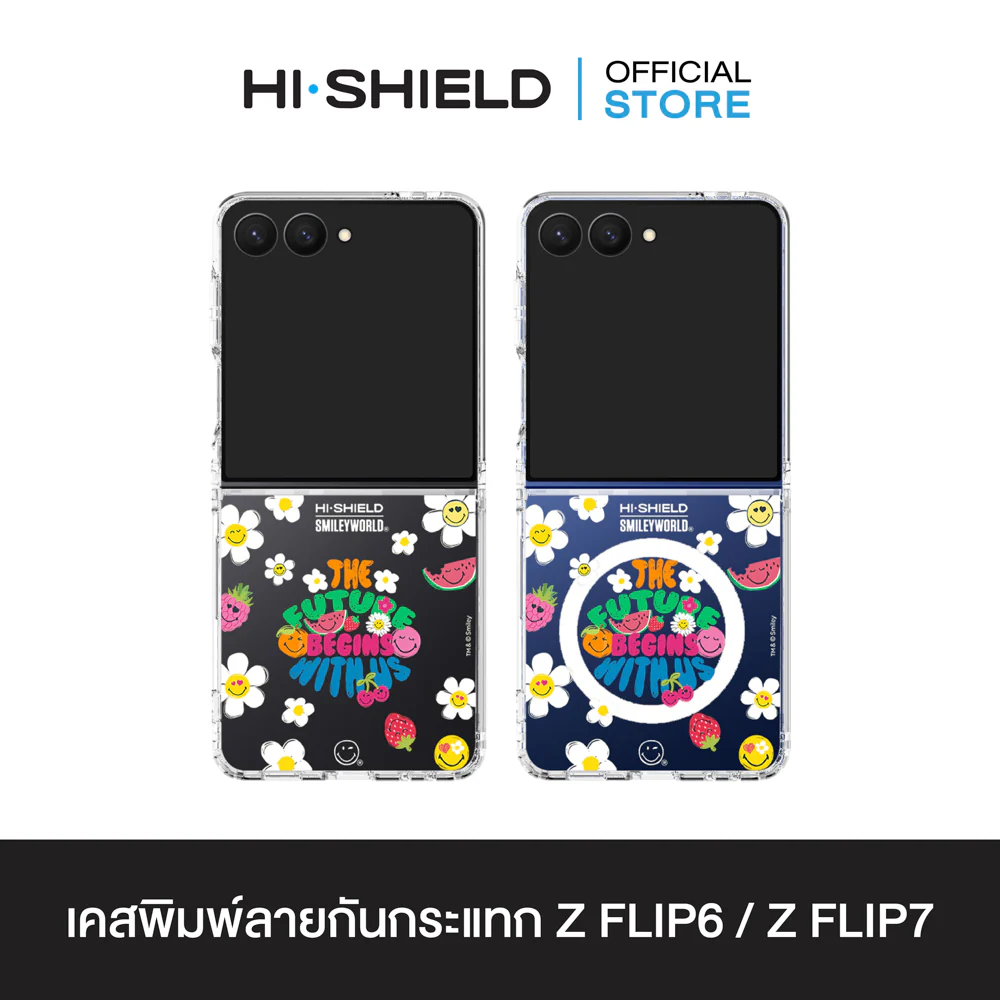 Smiley World Clear Shockproof Case for Samsung ZFLIP7 / ZFLIP6
