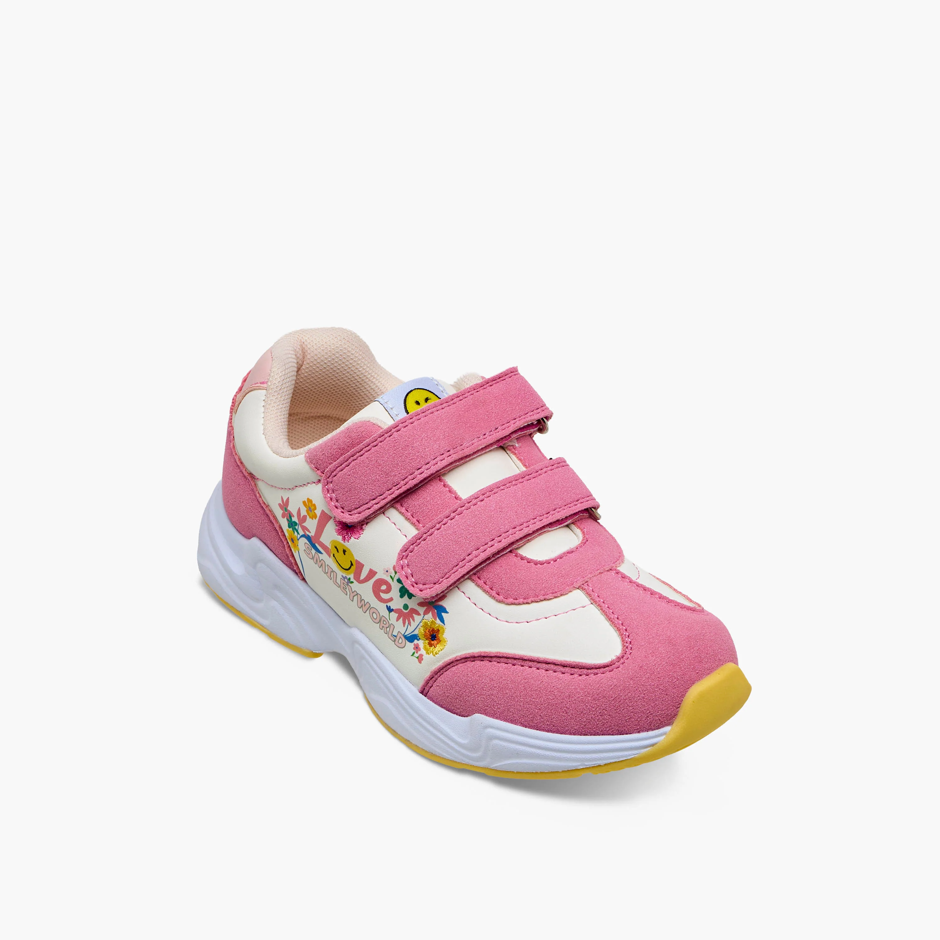 SmileyWorld Girls Hook and Loop Ankle Sneakers - Image 5