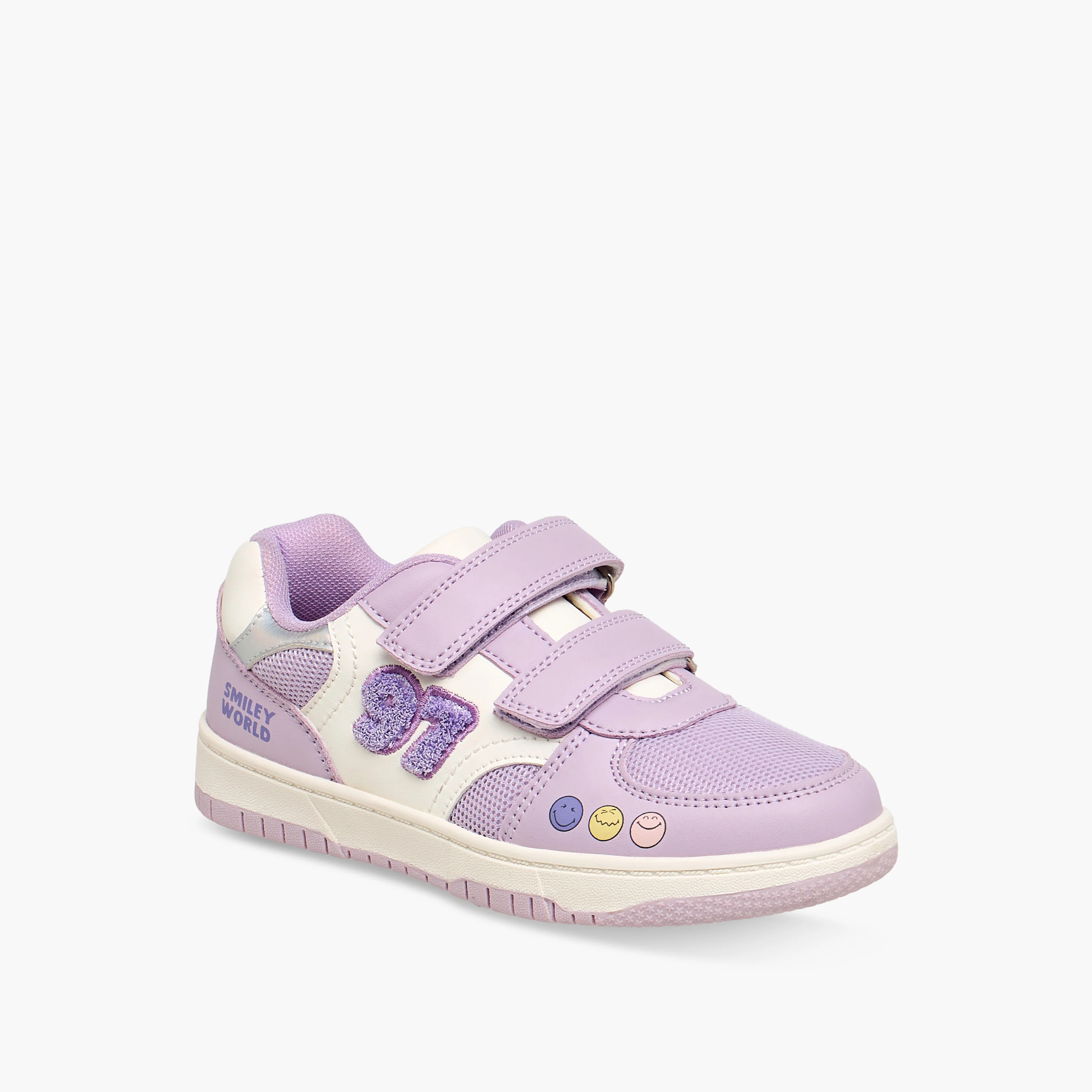 SmileyWorld Girls Hook & Loop Sneakers - Image 2