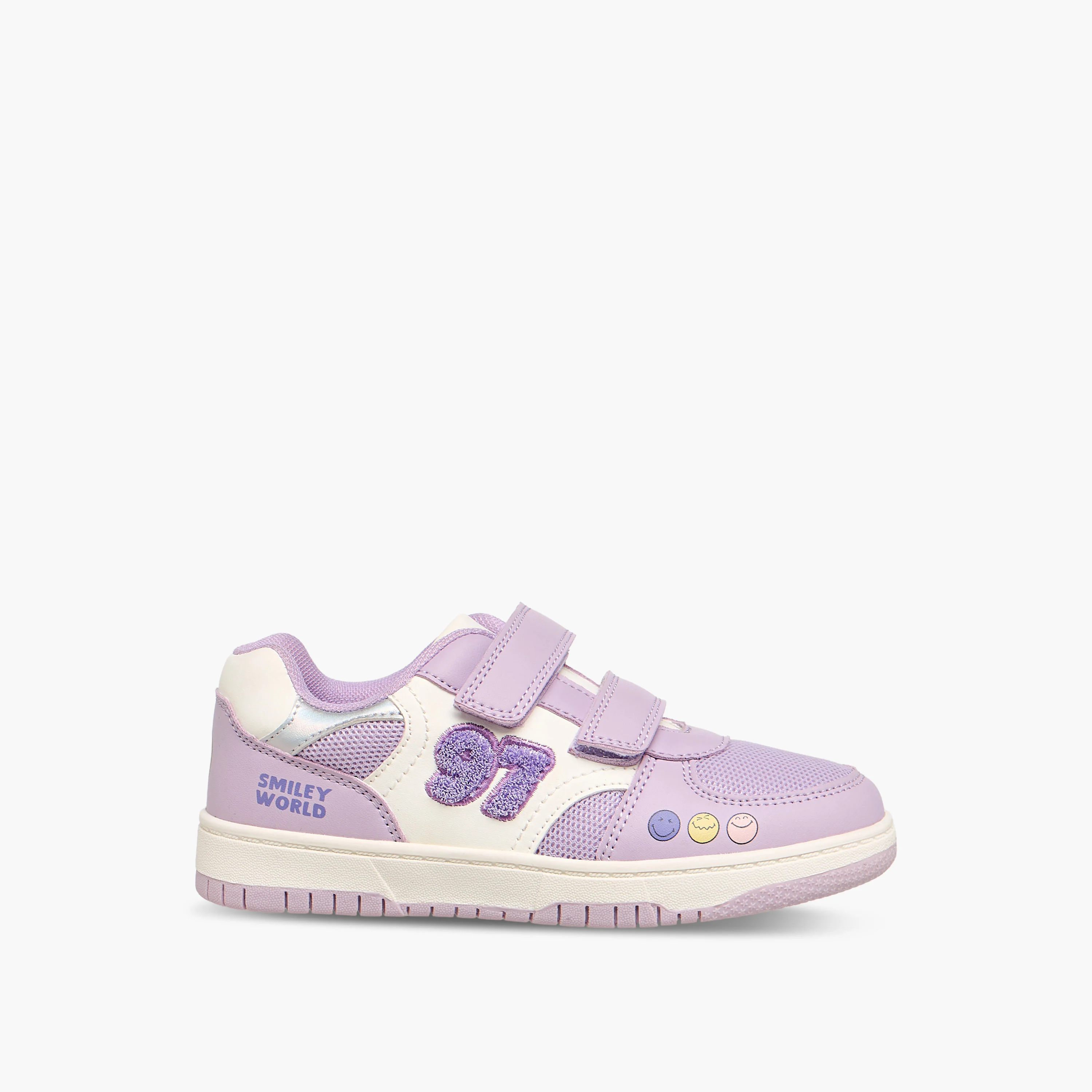 SmileyWorld Girls Hook & Loop Sneakers - Image 3