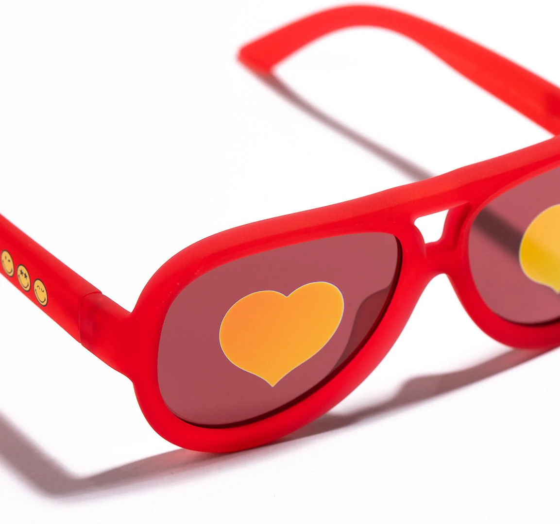 SmileyWorld Kid Sunglasses Aviator Raspberry Red - Image 7