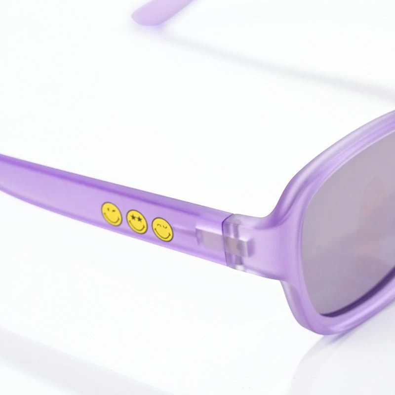 SmileyWorld Kid Sunglasses Square Coral Purple - Image 4